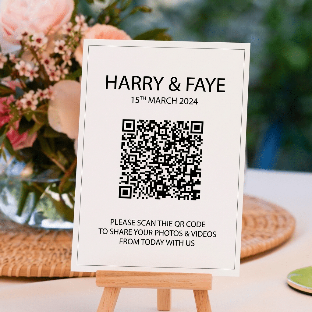 wedding photo qr code